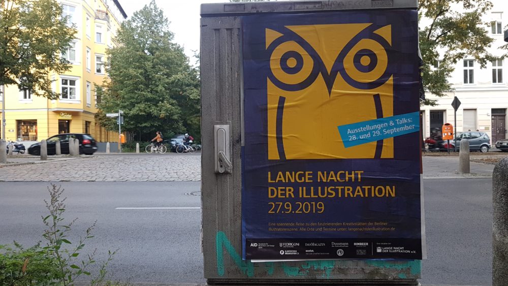 Lange Nacht der Illustration 2019 - Plakat & Logo